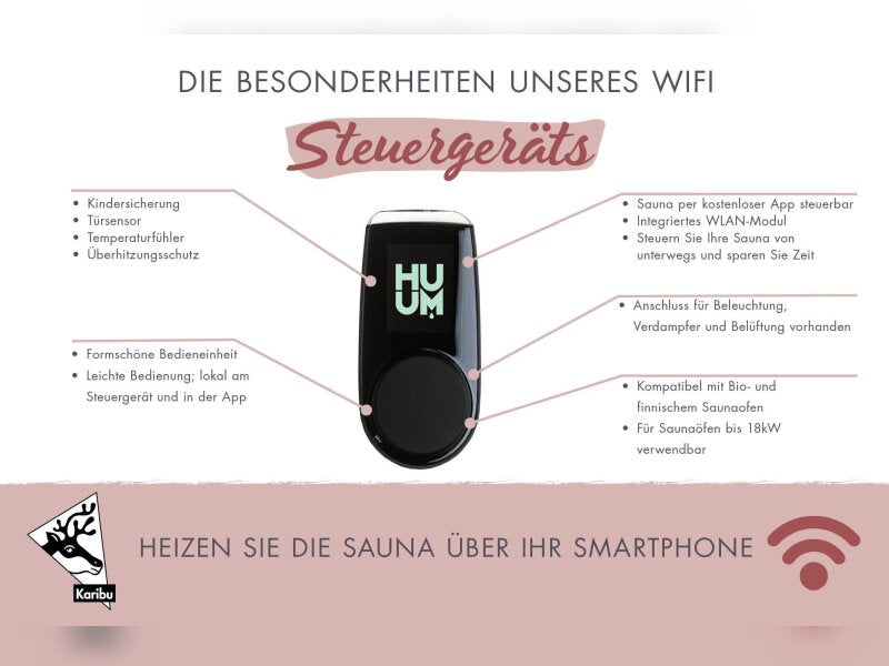 Karibu Saunahaus Hytti 6, inkl. 9 kW Ofen ext. Steuerung HUUM -mit Iso-Tür- Terragrau