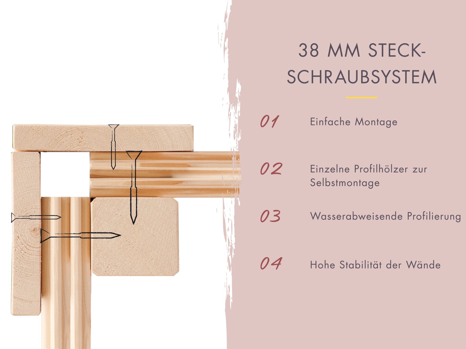 Karibu Saunahaus Mainburg 1 Set A terragrau, inkl. 9kW Bioofen ext. Steuerung HUUM