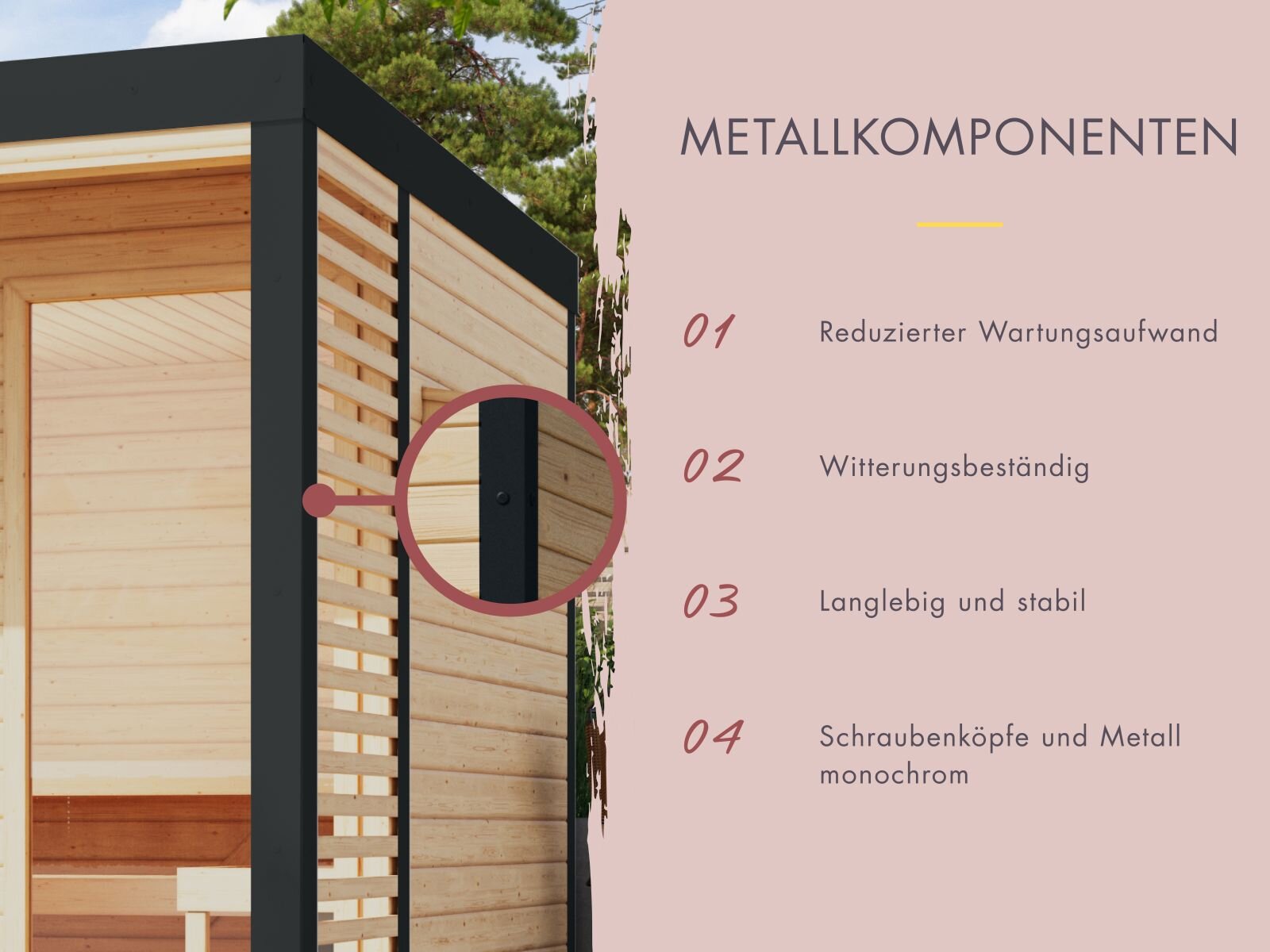 Karibu Hybrid Saunahaus Ares 2, inkl. Anbaudach in anthrazit/anthrazit, inkl. 9 kW Bioofen ext. Steuerung Wifi HUUM