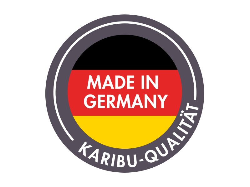 Karibu Saunahaus Skrollan 3, inkl. 9 kW Bioofen ext. Steuerung HUUM - Klassische Tür