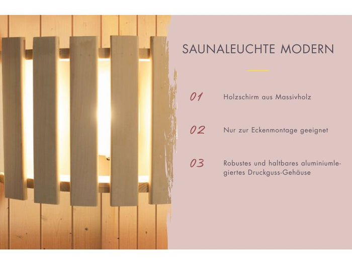 Karibu Saunaleuchte Modern