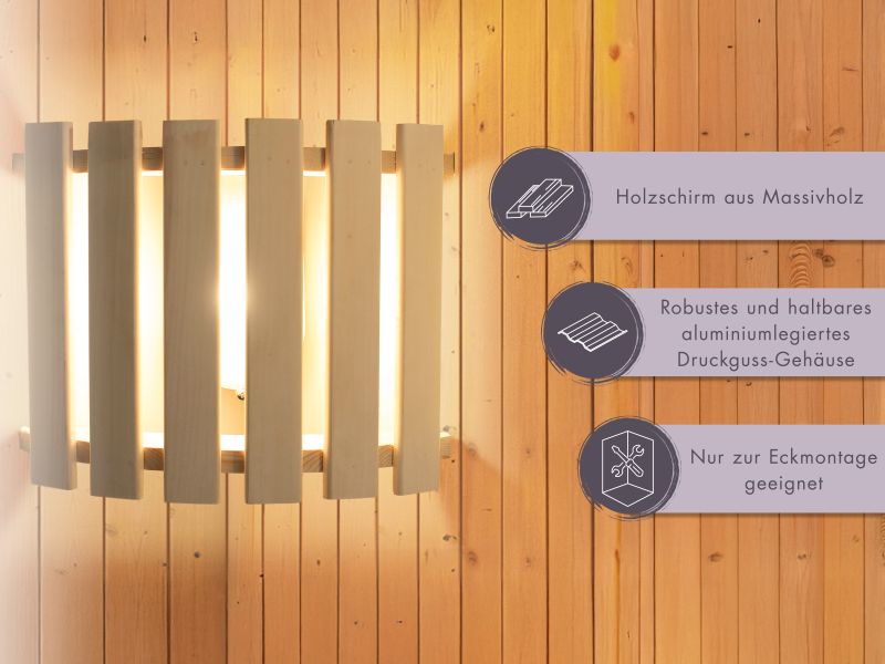 Karibu Saunaleuchte Modern