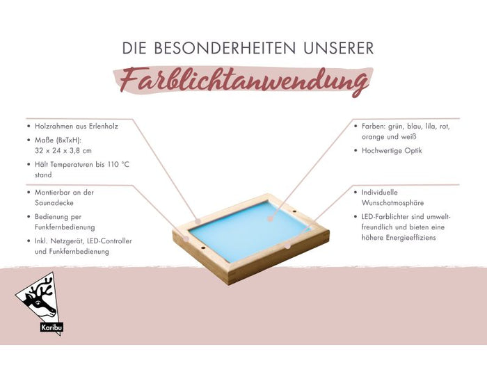 Karibu LED Farblicht Größe 2 inkl. Fernbedienung