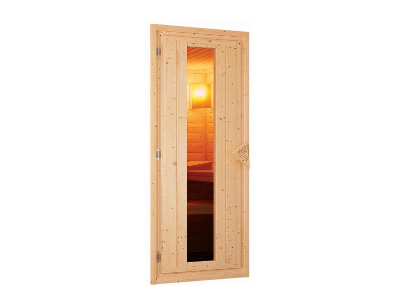 Karibu Saunatür Energiesparend gedämmt für 38 / 40 mm Wandstärke