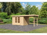 Karibu Gartenhaus Askola 5 mit Anbaudach 2,25 Meter