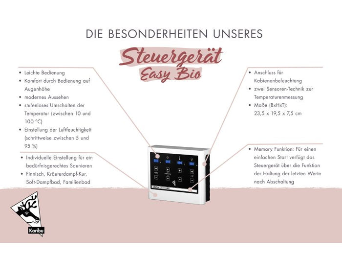 Karibu Steuerung Easy Bio  für Bio-Kombi Saunaöfen mit 9 kW