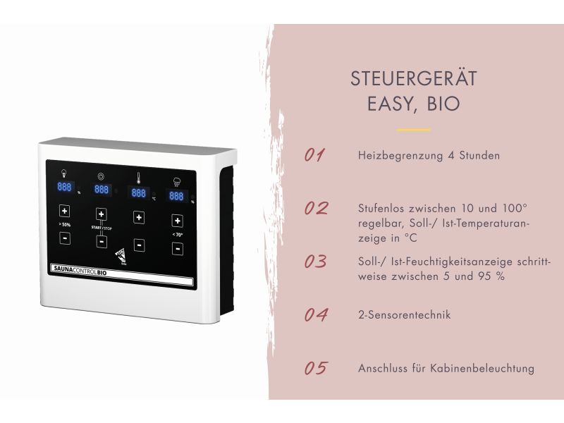 Karibu Bio-Kombiofen 9,0 kW externe Steuerung Easy und Steine