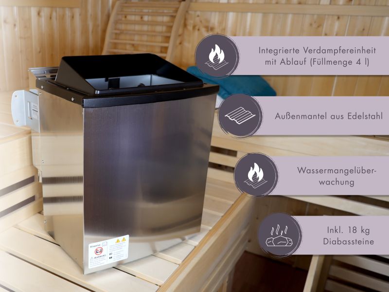 Gratis Karibu Bio-Kombiofen 9,0 kW externe Steuerung Easy und Steine im Wert von 879 EUR