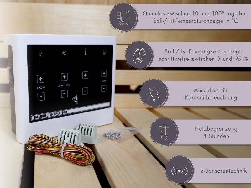 Karibu Bio-Kombiofen 9,0 kW externe Steuerung Easy und Steine