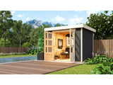 Karibu Gartenhaus Askola 3 terragrau 19 mm