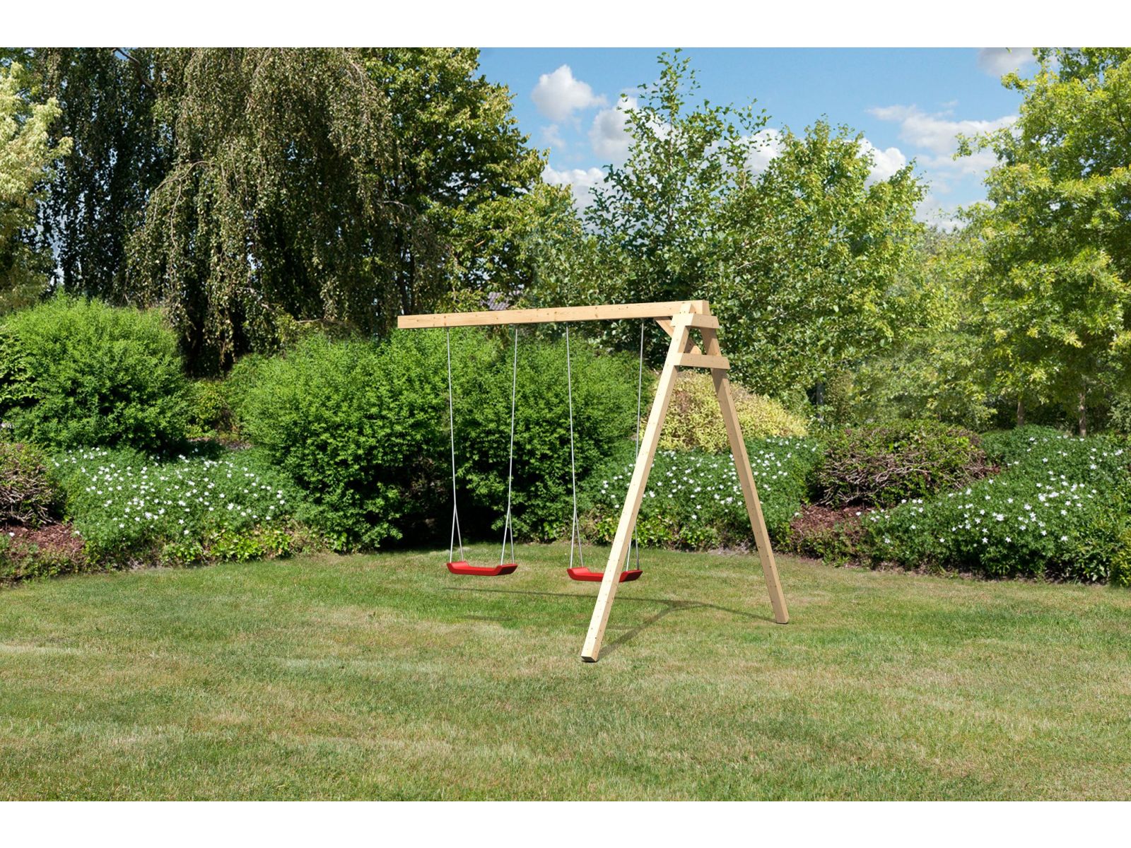 Karibu Schaukelanbau Doppelschaukel für Lotti, Danny und Luis