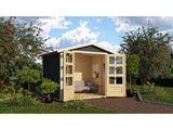 Karibu Gartenhaus Amberg 3 terragrau