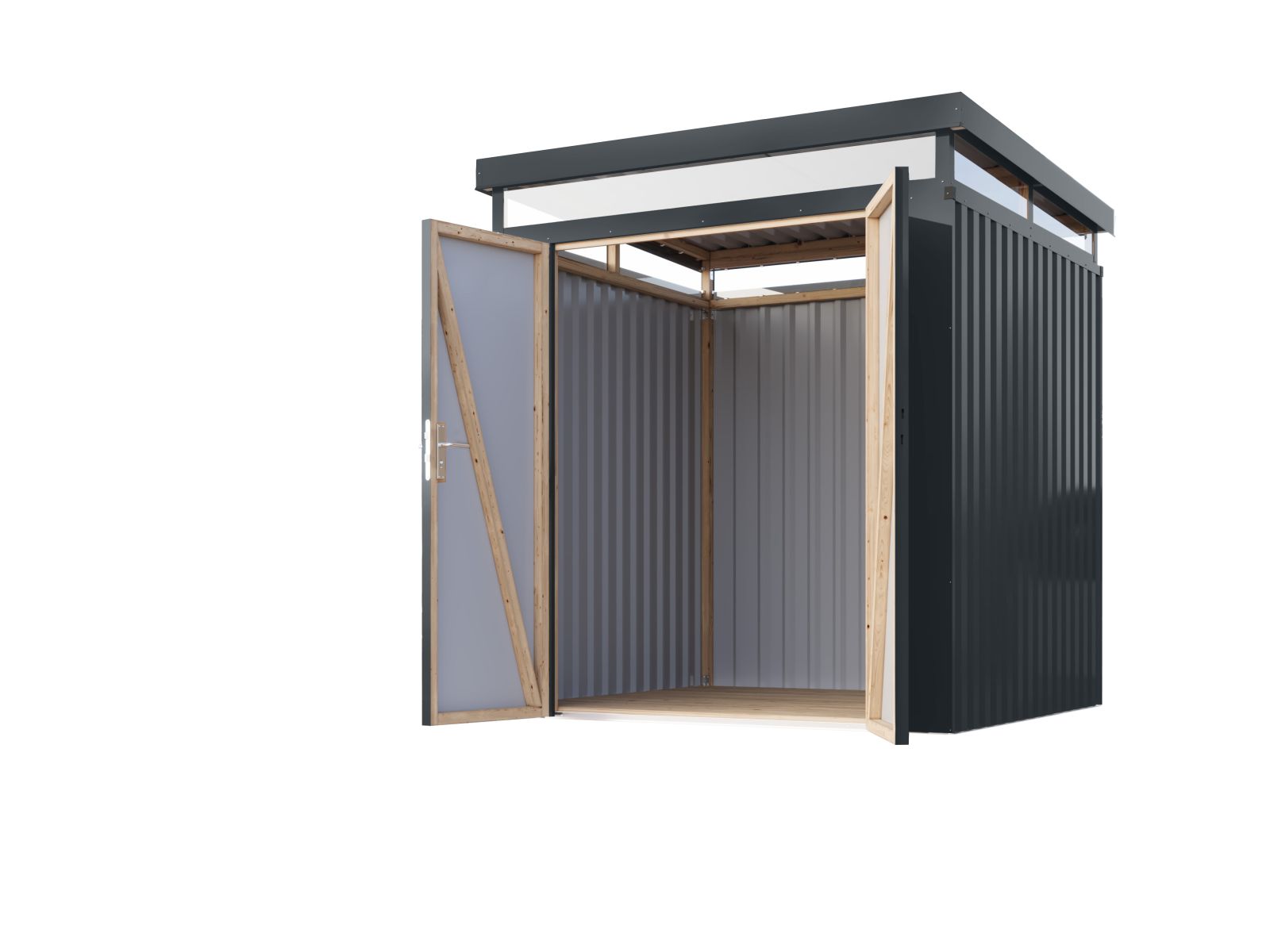 Karibu Metallhaus Aurum 2 in Anthrazit