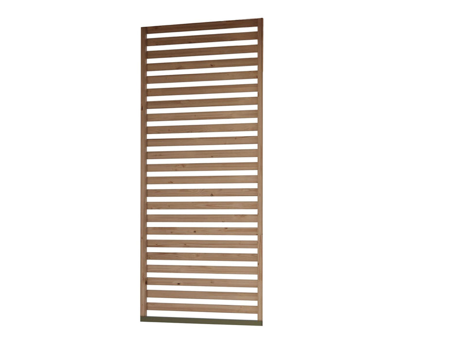 Karibu Cubeco Pavillon halb Lamellenwand natur