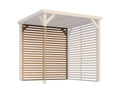 Karibu Cubeco Pavillon Lamellenwand natur