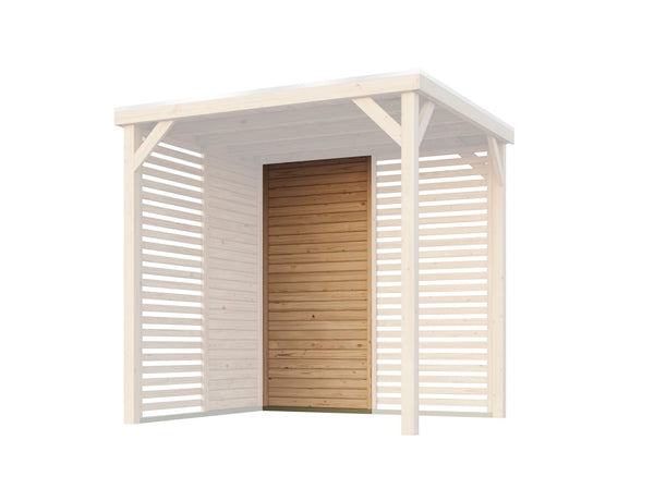 Karibu Cubeco Pavillon Seitenwand, halb, natur