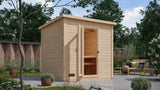 Karibu Saunahaus Hytti 3  38 mm - inkl. 9 kW Ofen ext. Steuerung - inkl. Energiespartür und Fußboden