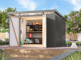 Karibu Metallgerätehaus Iridium 3,5 in Graualuminium