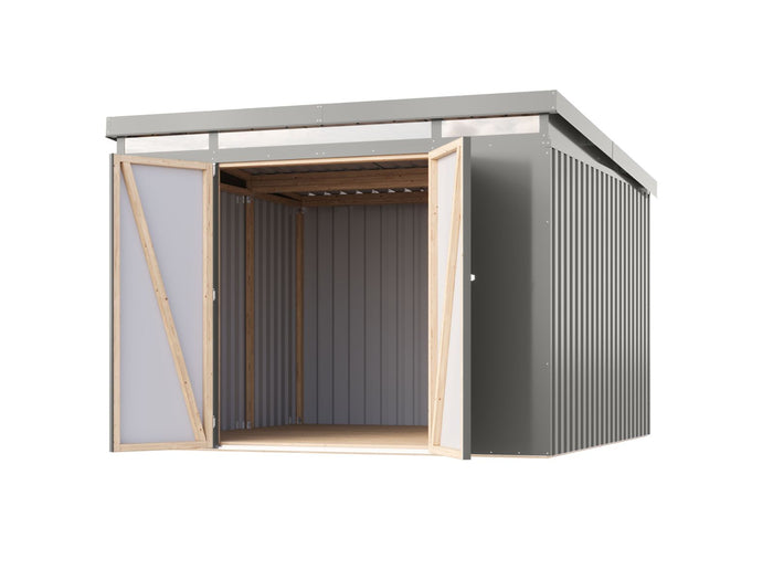 Karibu Metallgerätehaus Iridium 3,5 in Graualuminium