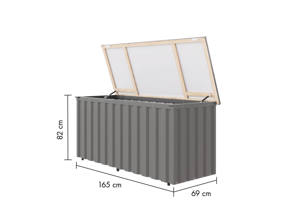Karibu Metallbox Indium 2, Graualuminium