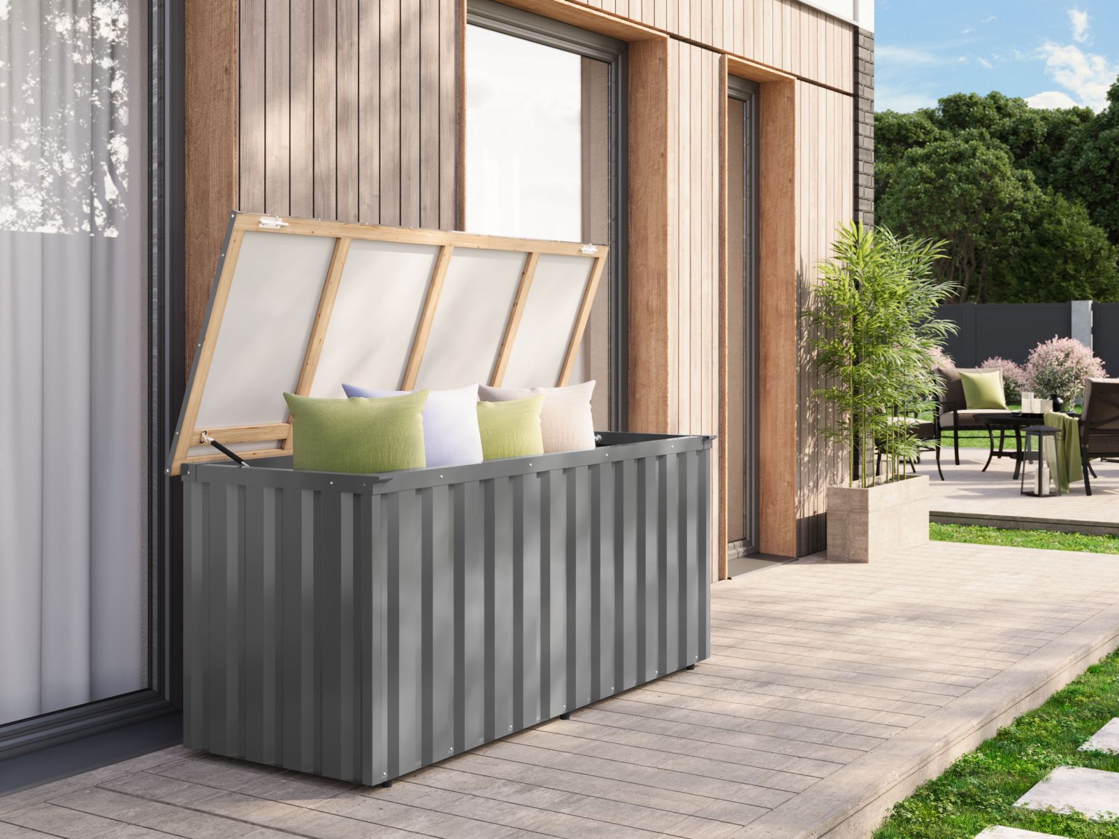 Karibu Metallbox Indium 3, Graualuminium