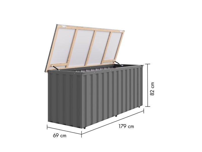 Karibu Metallbox Indium 3, Graualuminium