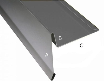 Aluminium Winkelprofil 200 cm Ortblech mit Wasserpfalz 6 Stück