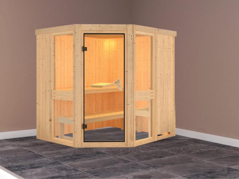 Amelia 1 - Karibu Sauna ohne Ofen - ohne Dachkranz -