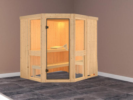 Amelia 1 - Karibu Sauna ohne Ofen - ohne Dachkranz -