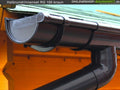 Dachrinnen Set RG 100 braun 400 cm Carport