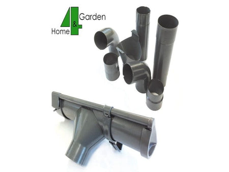 Dachrinnen Set RG 100 dunkelgrau 4 x 300 cm Walmdächer