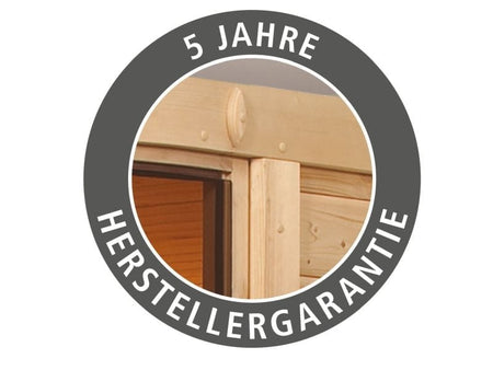 Fanja - Karibu Sauna Plug & Play ohne Ofen - ohne Dachkranz -