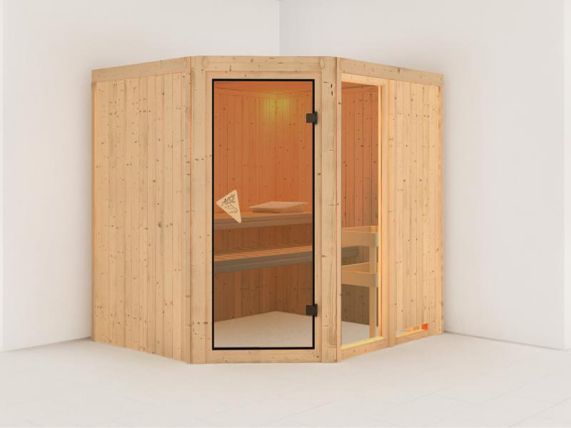 Fiona 2 - Karibu Sauna ohne Ofen - ohne Dachkranz -