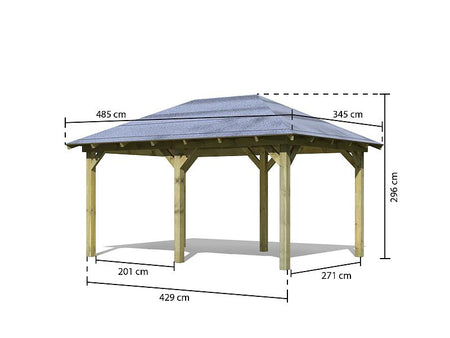 Karibu 4-Eck Pavillon Eco Perida