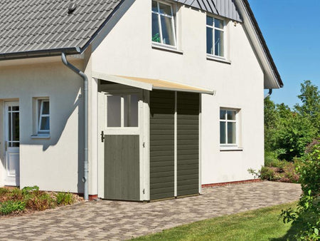 Karibu Anlehngartenhaus Görlitz terragrau 19 mm