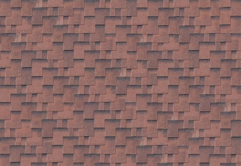 Karibu Dachschindeln Asymetrisch rot geflammt 13  Pakete
