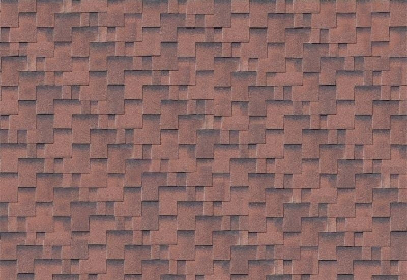 Karibu Dachschindeln Asymetrisch rot geflammt 19 Pakete