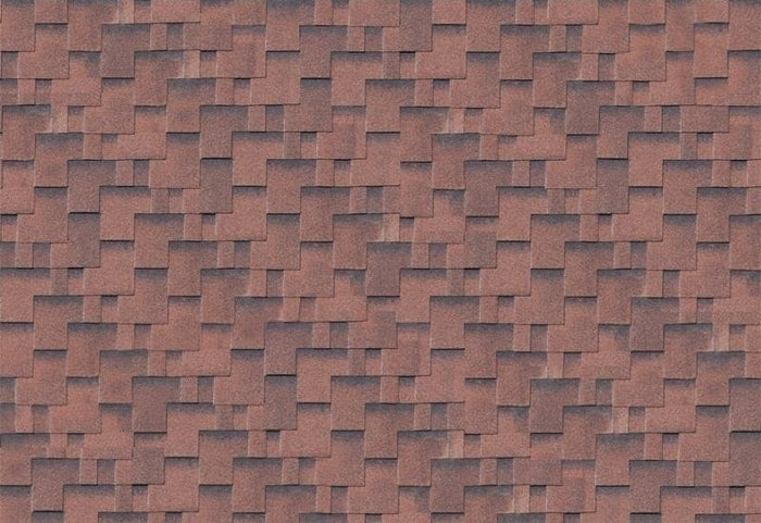 Karibu Dachschindeln Asymetrisch rot geflammt 8  Pakete