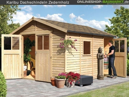 Karibu Dachschindeln Asymetrisch Zedernholz 10 Pakete