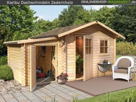 Karibu Dachschindeln Asymetrisch Zedernholz 19 Pakete