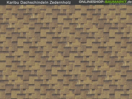 Karibu Dachschindeln Asymetrisch Zedernholz 2 Pakete