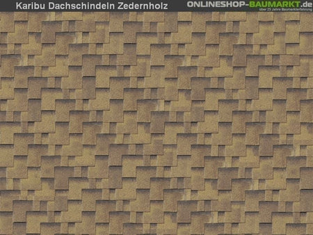 Karibu Dachschindeln Asymetrisch Zedernholz 2 Pakete