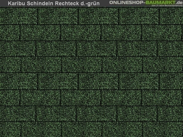 Karibu Dachschindeln Rechteck dunkelgrün 13 Pakete