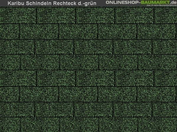 Karibu Dachschindeln Rechteck dunkelgrün 7 Pakete