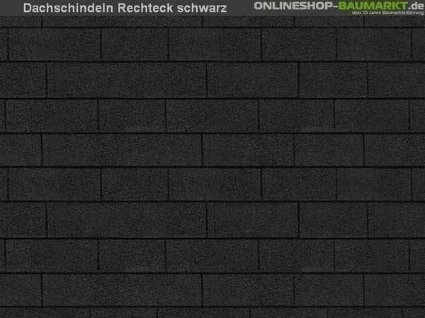 Karibu Dachschindeln Rechteck schwarz 10 Pakete