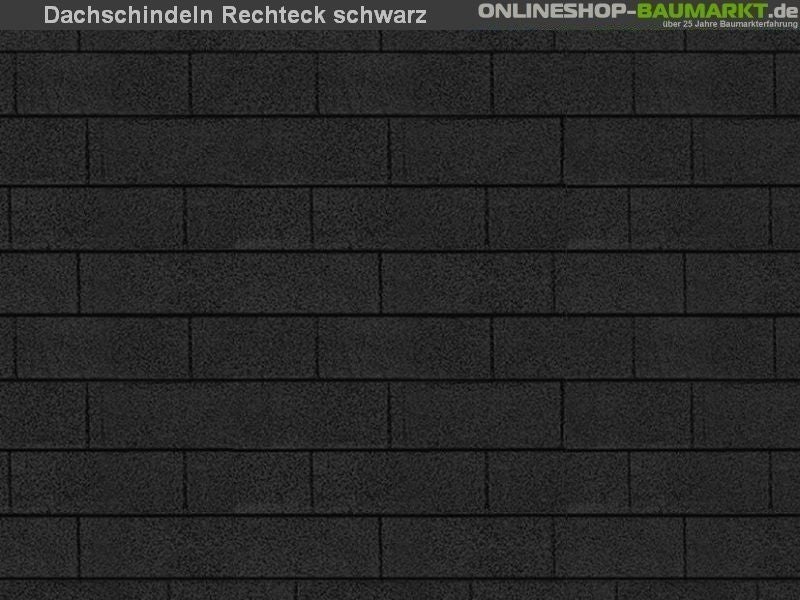 Karibu Dachschindeln Rechteck schwarz 2 Pakete