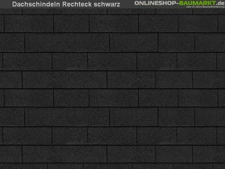 Karibu Dachschindeln Rechteck schwarz 2 Pakete