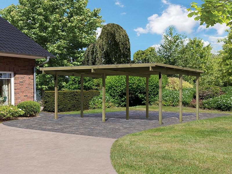 Karibu Doppelcarport ECO 1 Variante A kdi