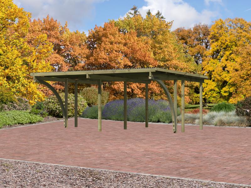 Karibu Doppelcarport ECO 1 Variante C kdi