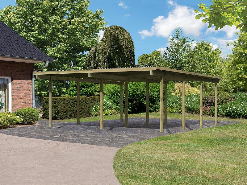 Karibu Doppelcarport ECO 2 Variante A kdi